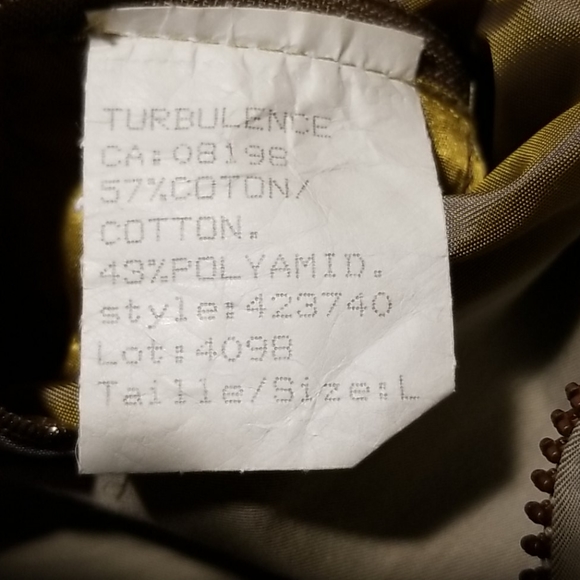 TURBULENCE sz L Vintage top coat mens overcoat zip up trench jacket Simon Sebag - Picture 13 of 14